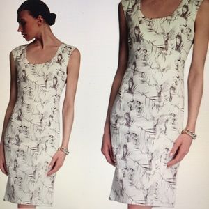 Rachel Roy Skull Bird Print Cocktail Sheath Dress, size 10